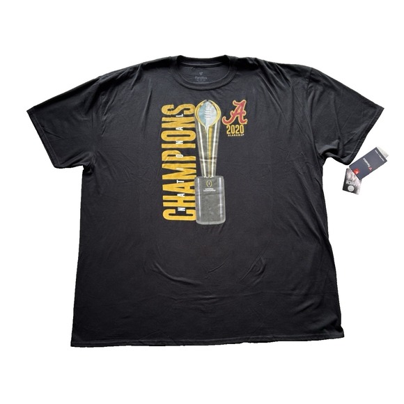 Fanatics Shirt Mens 4XL Black Alabama Crimson Tide Football Champions SEC 2020 - Picture 1 of 7